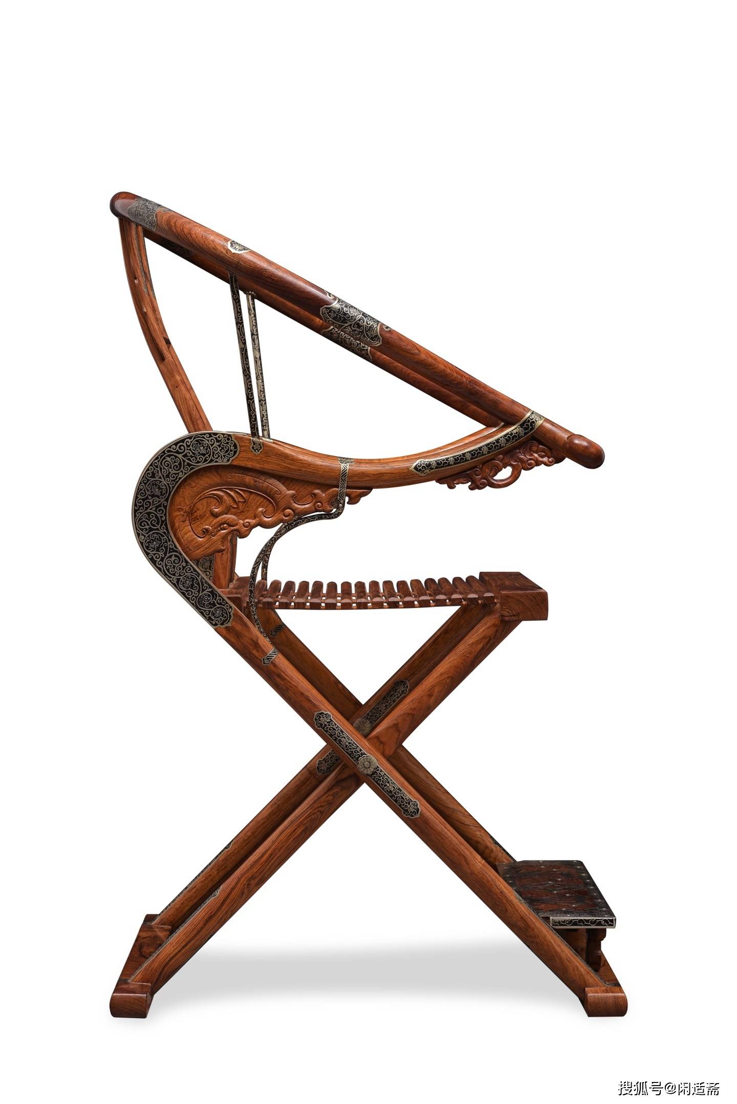原創匠心造器，收藏珍品，黃花梨麒麟紋交椅