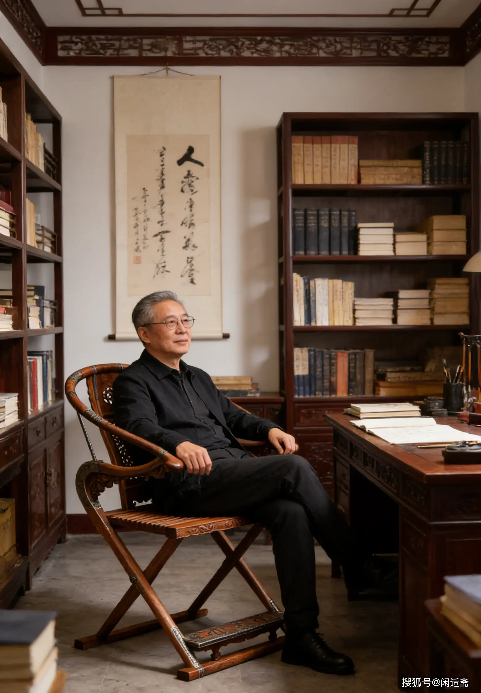 原創匠心造器，收藏珍品，黃花梨麒麟紋交椅