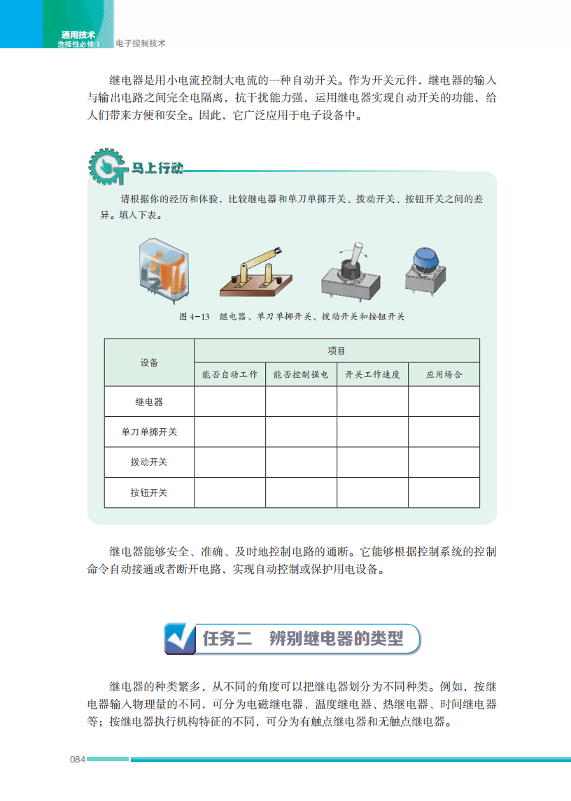 2026蘇教版高中通用技術選擇性必修1《電子控制技術》電子課本