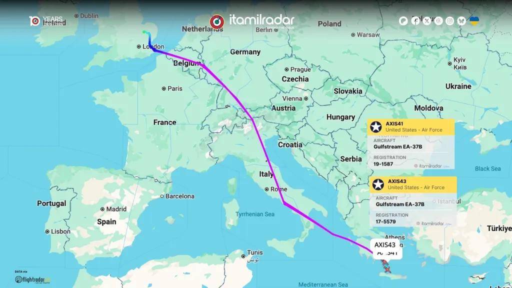 原創外媒爆料：2架EA-37B突降希臘！電子戰飛機登場，加入對伊朗行動中