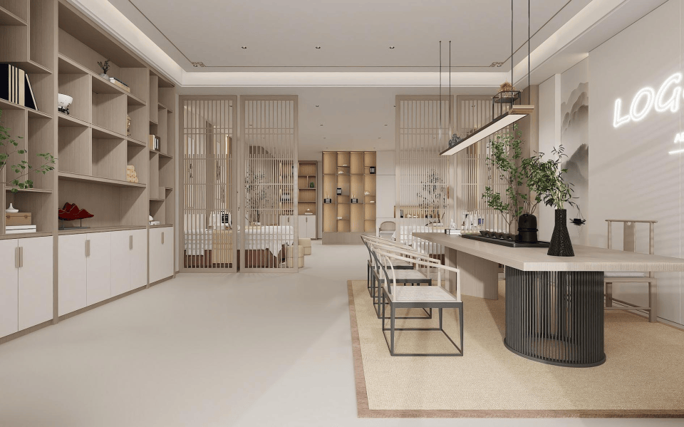 陝西養生館裝修設計，陝西美容館裝修設計，陝西美容推拿館裝修