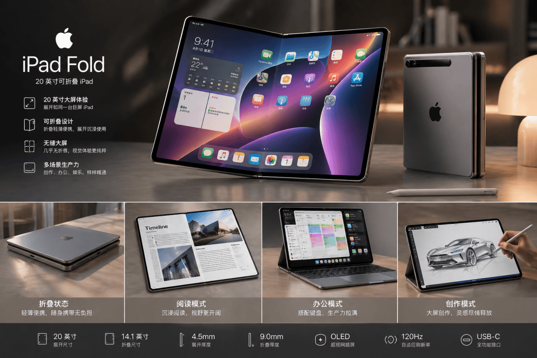 蘋果十大新品曝光！智慧眼鏡、摺疊iPad……