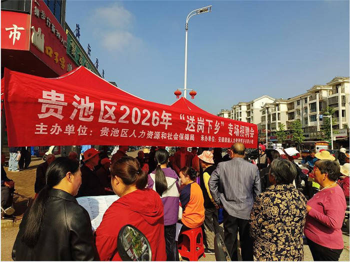 池州市貴池區“送崗下鄉”招聘會走進牛頭山鎮寶賽花園
