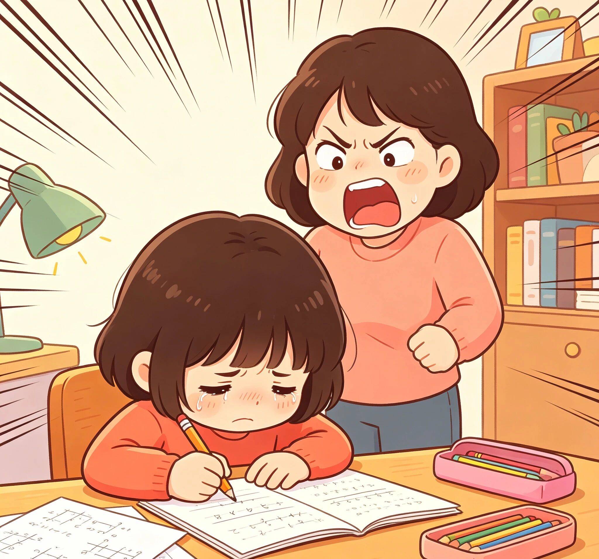 原創小學階段，孩子成績好不好，看一眼媽媽脾氣就知道，動不動就發火的，孩子成績都不怎麼好