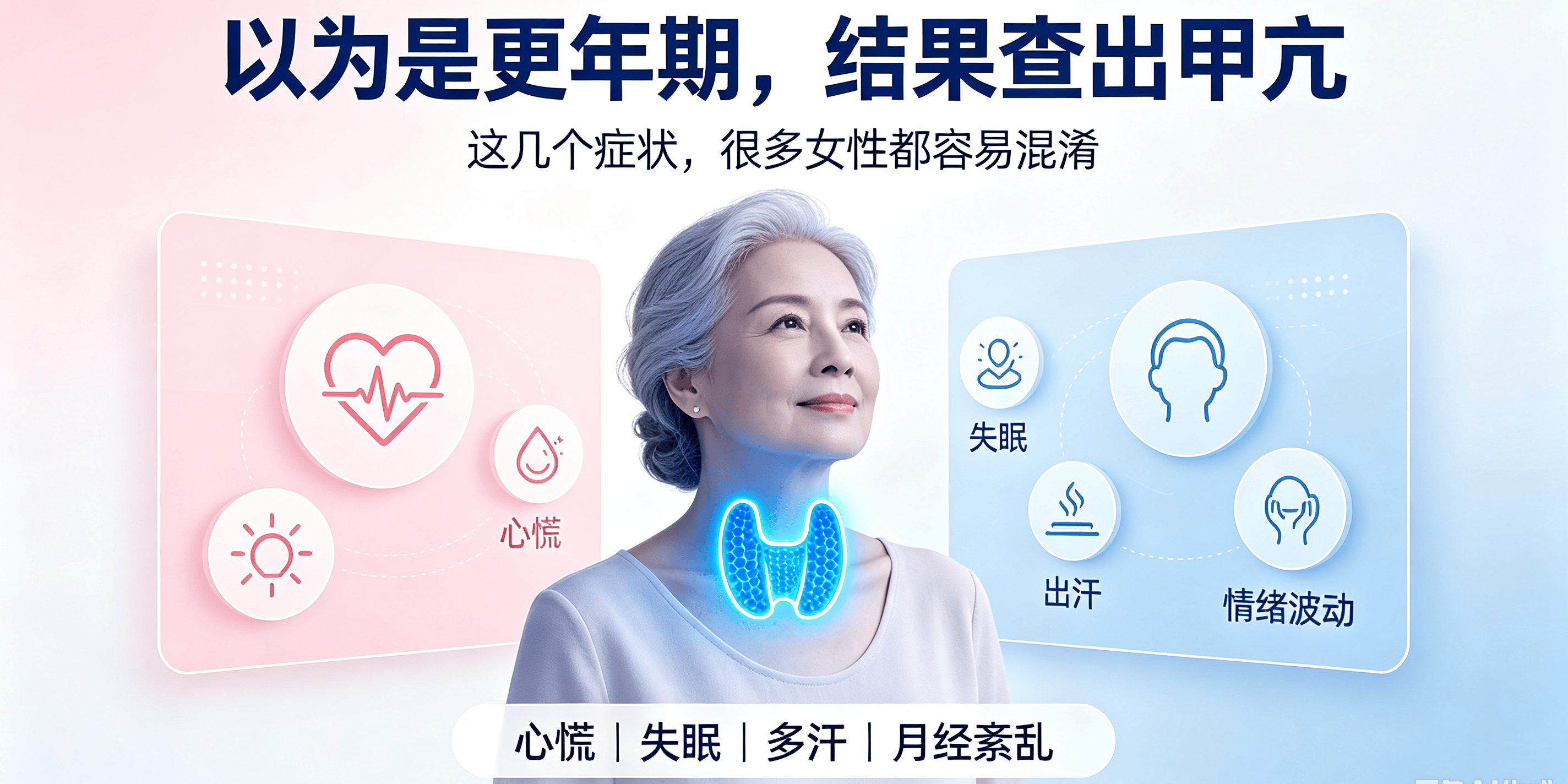 總以為是更年期，結果查出甲亢！這幾個症狀，很多女性都容易混淆